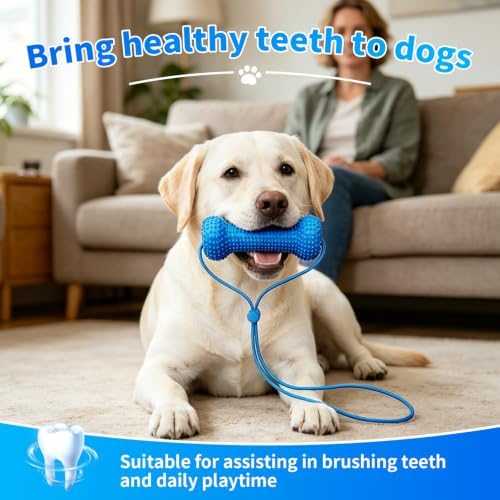 Dog Teeth Cleaning Chew Toy Dental Brush Bone