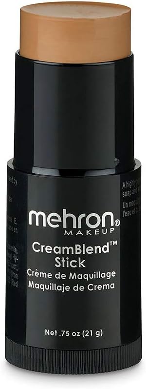 Mehron Makeup CreamBlend Stick | Face Paint, Body Paint, & Foundation Cream Makeup | Body Paint Stick Perfect for Halloween .75 oz (21 g) (Medium 4)