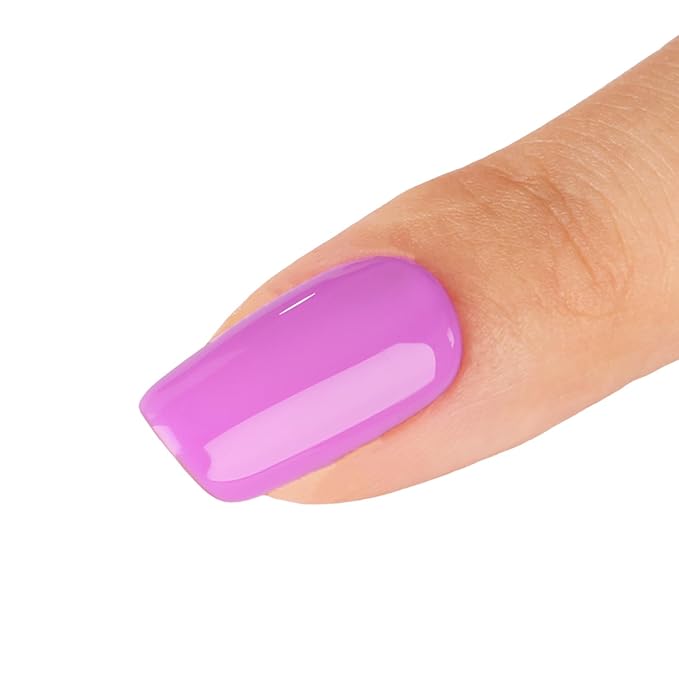 Pastel Purple Gel Nail Polish,Macaron Bright Purple Gel Polish for DIY Nail Art and Manicure Salon, 0.51 Fl Oz Neon Purple UV/LED Soak off Gel Polish - GP0021