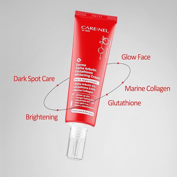 CARE:NEL Whitening Cream for face Korea Derma Alpha Arbutin Glutathione 1.52fl.oz/45ml