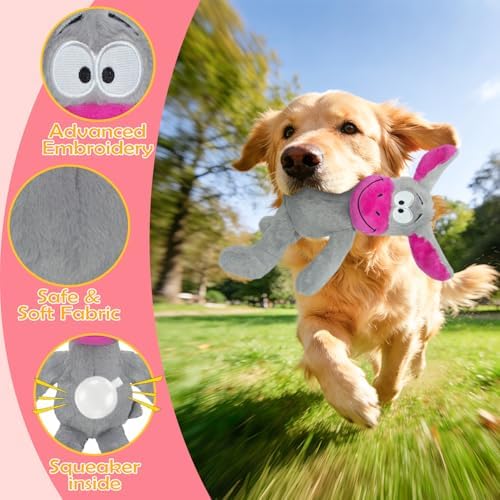 Squeaky Plush Dog Toy for Small & Medium Breeds