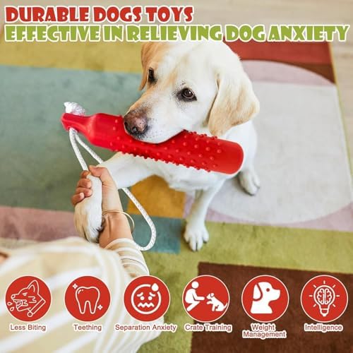 BINGPET Dog Float Bumper Toy 2 Pack,10.8" Lightweight Bumper for Water Fetch Outdoor,Floating Dog Water Toys for Medium Large Dogs,Fetch Rope Pet Toy Dock Diving Retrieving Dummy for Pool/Beach/Lake
