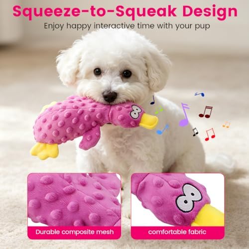 Indestructible Dog Toy for Aggressive Chewers, Teething Toys, Yellow＆Purple