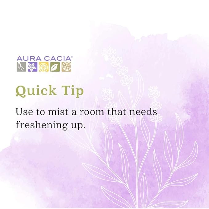 Aura Cacia Relaxing Lavender Aromatherapy Mist, 4-Ounce, Lavender Pure Essential Oils, Sweet & Floral Aroma (Pack of 2)