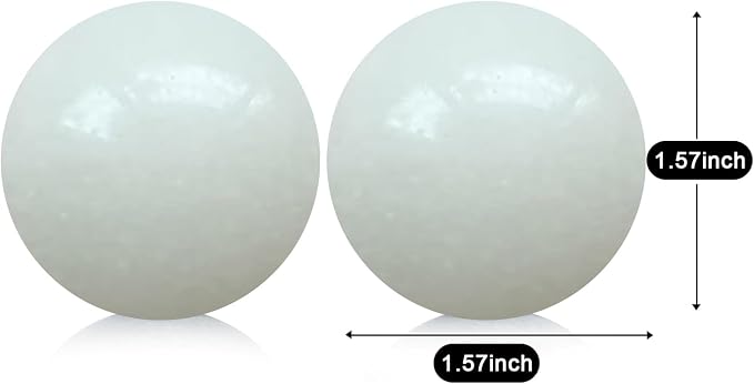 Natural Marble Baoding Chinese Meditation Balls, Stress Relief Hand Exercise Therapy Set with a Retro Style Tassel Boxes for Gift, 2-Piece Set,White Medium-1.57"