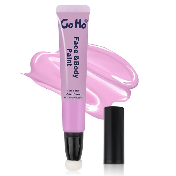 Go Ho Pastel Pink Face Paint Stick(0.85oz),Water Based Cream Light Pink Body Paint Washable,Liquid Concealer,Covers Oil-Free,Halloween Cosplay SFX Foundation Makeup