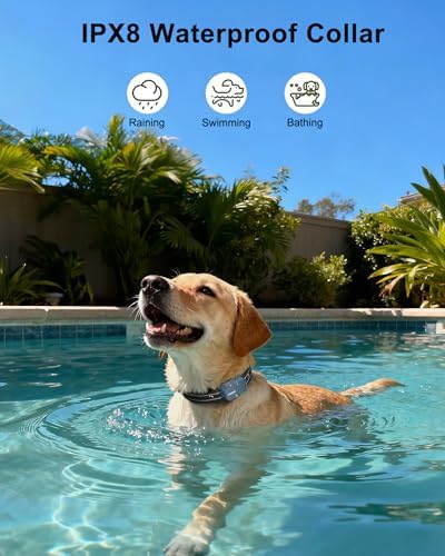 Dog Shock Collar - 4500FT Dog Training Collar with Remote | IPX8 Waterproof Electric Dog Collar with 4 Training Modes, Security Lock, Rechargeable eCollar for 10-120lbs Dog(Bright Blue)