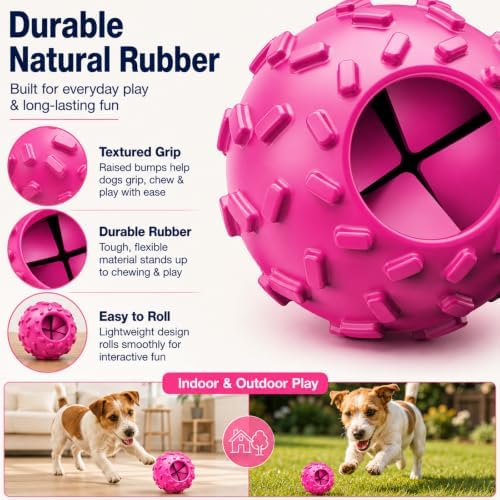 Treat Dispensing Dog Toy, Interactive Puzzle Ball for Puppies & Small Dogs | Interactive treat dispensing puzzle ball, dog brain toy keeps dogs engaged, supports slow feeding & mental stimulation
