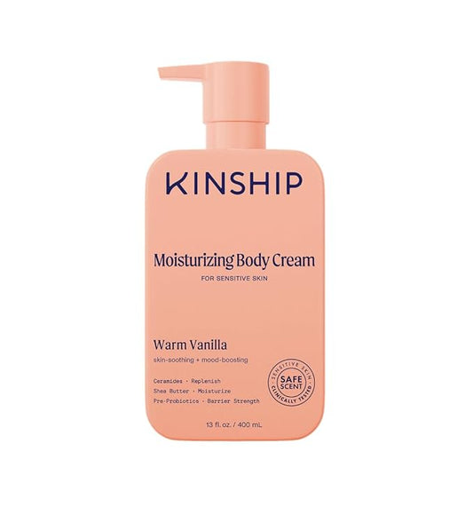 Kinship Gentle Moisturizing Body Lotion for Sensitive & Dry Skin | Eczema Relief Cream | Fragrance-Free Hydrating Cream | Shea Butter Vanilla Lotion, 13 oz