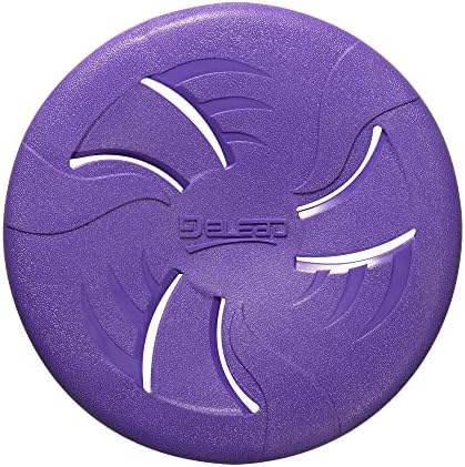 Indestructible Dog Discs, Interactive Catch & Fetch Toys for Small Dogs, Floats in Water & Safe on Teeth, 7.48 inch (Small, Purple)