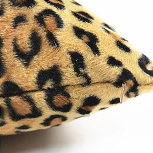 MoonRest Cotton Linen Decorative Throw Pillow Fully Assembled (Cheetah)