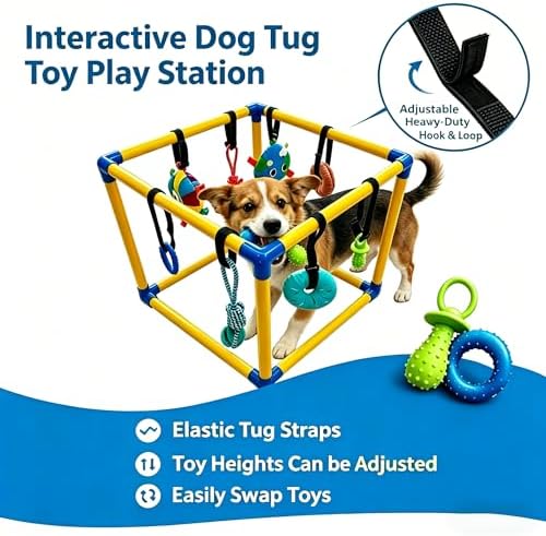 Puppy Play Gym Toys for Puppies - 8 Interactive Teething Dog Toys