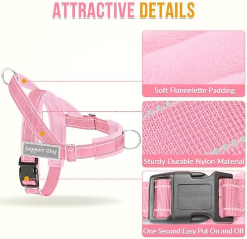 Lukovee No Pull Dog Harness and Leash Set, Soft Padded for Large Medium Dog