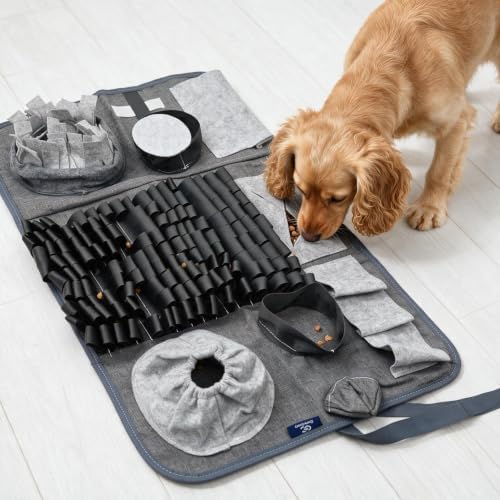 S Snuffle Mat Gray Dog Puzzle Enrichment Slow Feeder