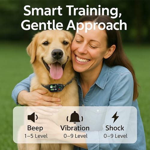 GPS Wireless Electric Dog Fence – Wireless Dog Fence System with Warning Beep & Auto Protection, Quick-Charge Waterproof Collar, 6561ft Range, 3 Training Modes