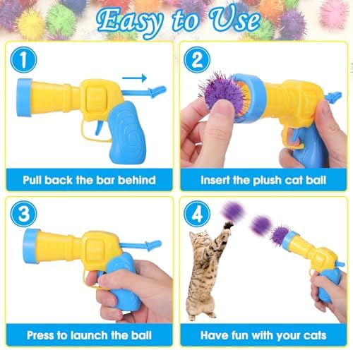 219PCS Cat Ball Pit with Balls, Interactive Toy for Indoor Bored Cats