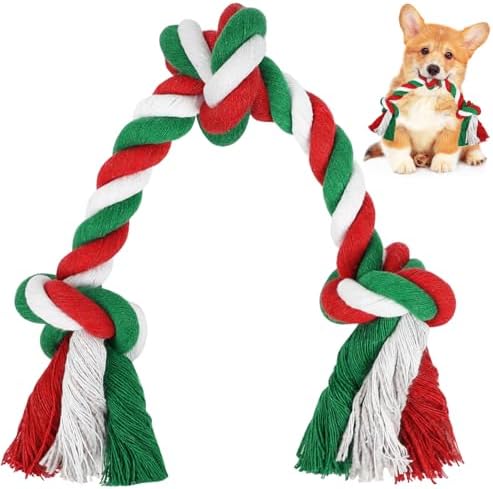 SZEE Christmas Dog Rope Toy, Rope Toys for Small-Breed Dogs