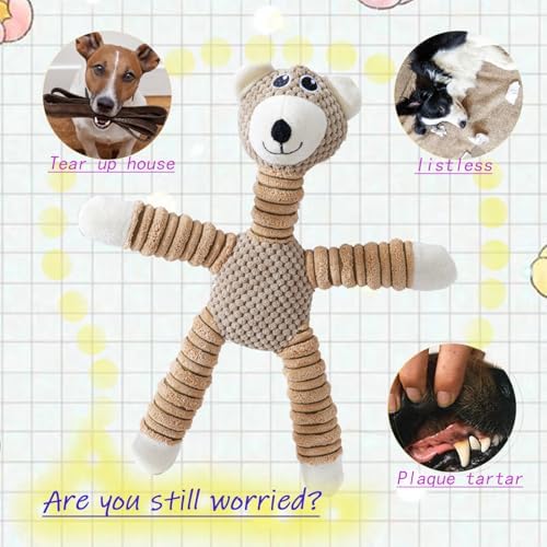 2026 Upgraded Dog Toys for Aggressive Chewers,Squeaker Inside Interactive Chew Toy with Hypoallergenic Filling | Oeko-TEX Certified Boredom Buster & Cuddle Companion(7.9 * 14.9in) (2 Pack，Elephant)