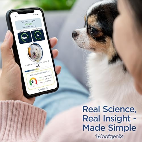 WoofSpan Dog Biological Age Test - DNA Methylation Science to Assess Healthspan, Aging Rate, and Risk for Common Conditions - Personalized Health Report & Preventative Care Tool for Dogs