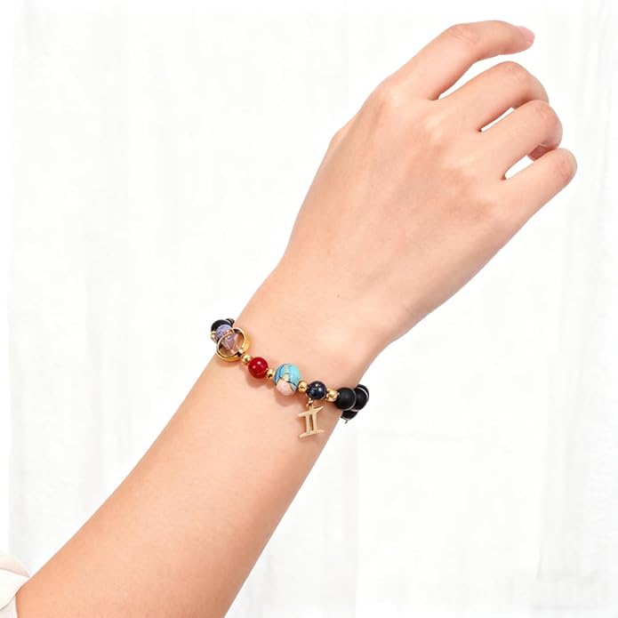 Bracelet, Adjustable Healing Stone Crystal Bracelets Beaded Bracelet Relax Anxiety Gifts For Women