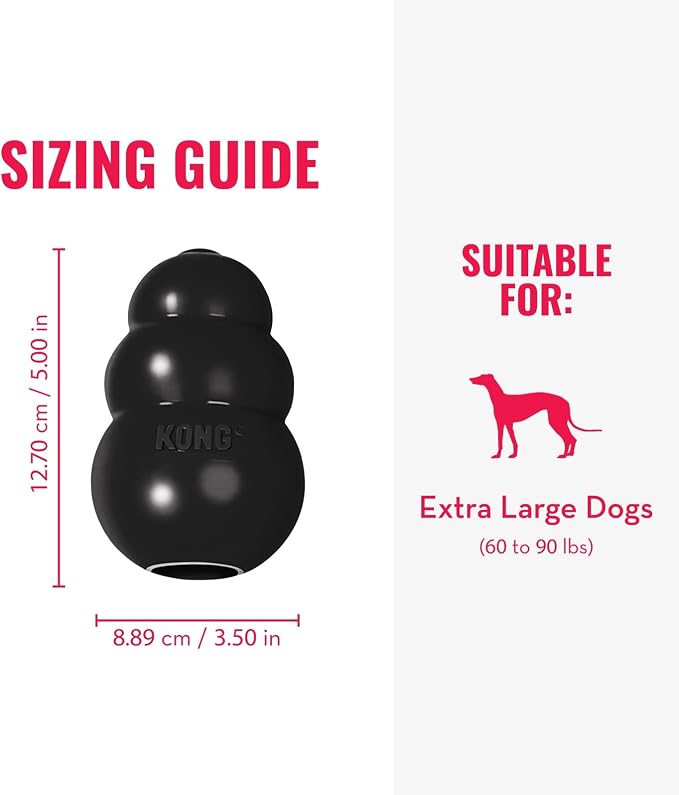 Kong Extreme Dog Toy, Durable Natural Rubber Chew, for X-Large Dogs