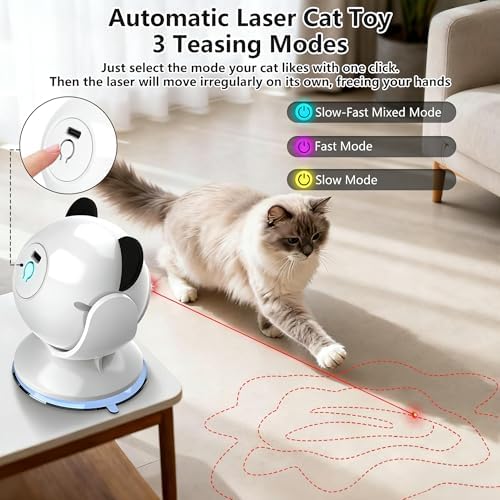 Wortade Smart Cat Laser Toys for Indoor Cats, Interactive, Rechargeable