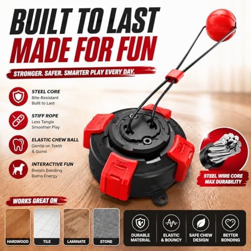 Tug of War Dog Toy,Interactive Dog Toys for Large Medium Dogs,Indestructible Dog Toy with Suction Cup for Aggressive Chewers,Boredom Relief Dog Tug Toy for Indoor Outdoor