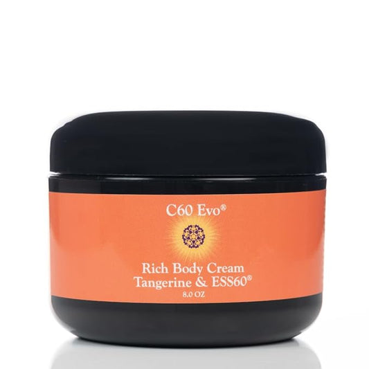 Rich Body Cream | Body Cream with Tangerine, Citrus Notes & ESS60 | Body and Face Moisturizer for Dry Skin & Skin Repair | 8 oz