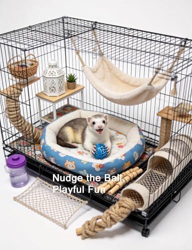 10 Pack Jingle Bell Toy Balls for Ferrets Hollow Play Toys