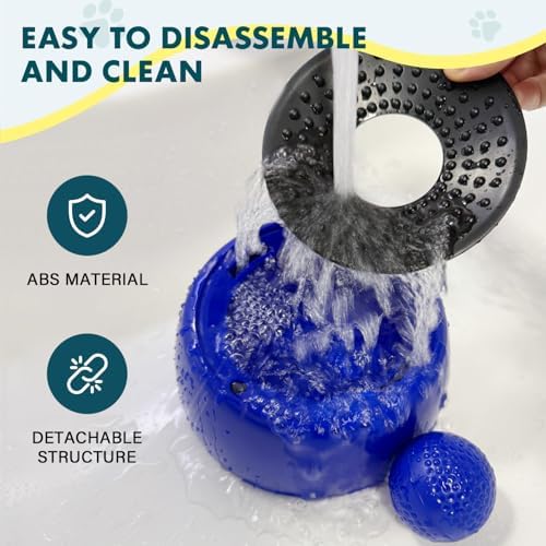 Rolling Slow Feeder Dog Bowls with Interactive Lick Ball