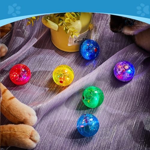 Sratte 6 Pcs Cat Ball Ghost Hunting Light up Toy