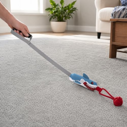 Shark Dog Tug of War Toy, Interactive Squeaky Rope Chew Toys for Dogs