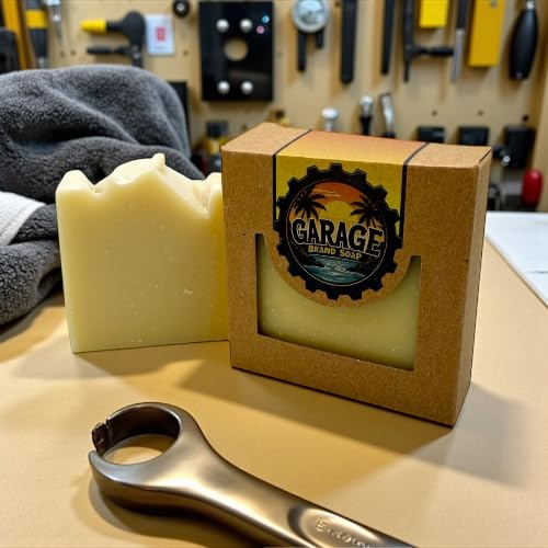 The Mechanic Citrus Shea Butter Mechanics Soap with Pumice, All Natural with Orange Essential Oil Medium Grit Scrub