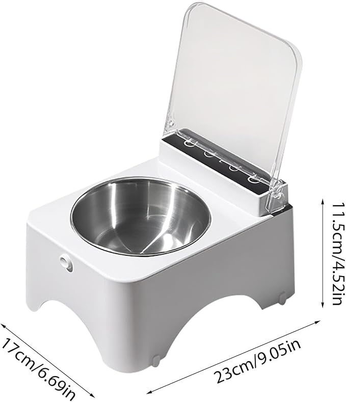 Cat Feeder Automatic, Dustproof Wireless Infrared Sensor Flip Top Kitten Food Bowl, Smart Cat Bowl with Infrared Sensor Automatic Lid, for Cats and Dogs Food Dispenser