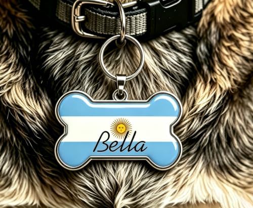 HSIAHOU Custom Pet ID Tags, Personalized Dog Tag Cat Tag(Argentina)