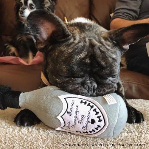 Haute Diggity Dog Perignonn Champagne Plush Dog Toy, Wine Parody Chew Toys