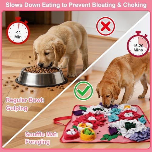 Vextronic Snuffle Mat for Dogs, Large Breed Slow Feeder Interactive Toy