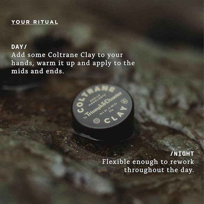 TRIUMPH & DISASTER Coltrane Hair Clay Pomade – Medium Hold, Matte Finish Styling Paste for Men and Women with Smoky Earth Scent, 25g