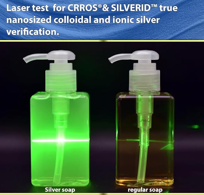 colloidal silver soap natural glycerin soap liquid skin cleanser for hands face body wash extra strenght sulfate SLS SLES parabens phthalates free soft fresh scent nanosilver gel with pump