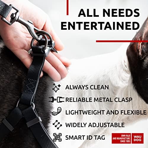 WAUDOG Waterproof Dog Harness with QR Code Tag & Metal Clasp