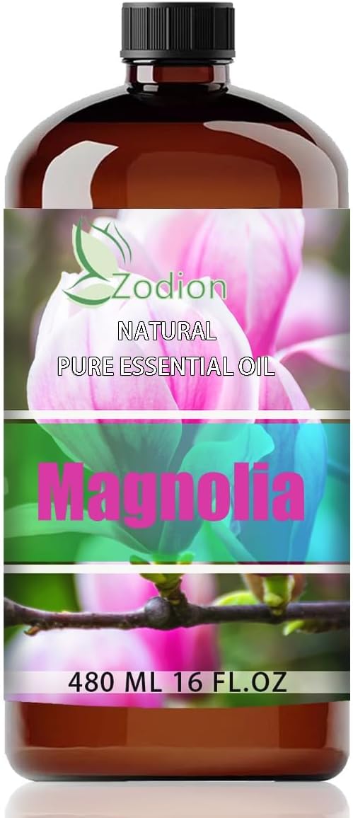 Magnolia Essential Oil - Magnolia Oil for Diffuser, 16 Fl Oz(480ML) | Candle Making, Soap Making, aroma, Strong Scent, Pure, Natural, Home Fragrance, Massage, Large Bottle