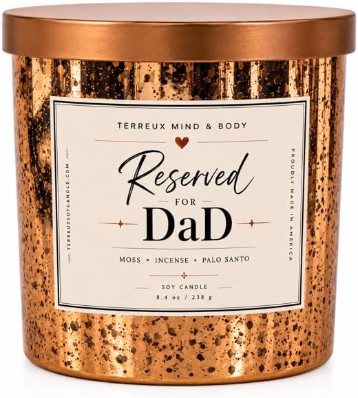 Father’s Day Gift Candle for Dad – Soy Candle with Palo Santo & Sandalwood – Long‑Lasting Aromatherapy Candle for Relaxation & Home Fragrance