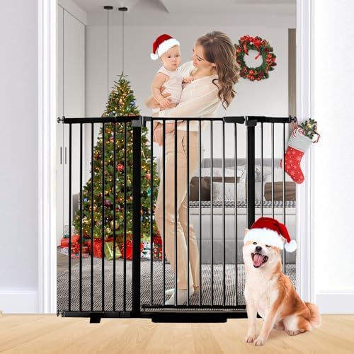 Rgqphantom 41" Tall Safety Pet Gate,Adjustable 29.92"-57.48" Wide(Black)