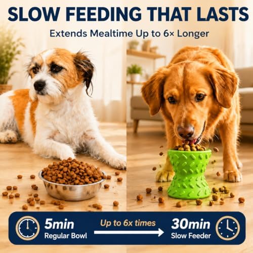 Treat Dispensing Dog Toy, Puzzle Toy for Small & Medium Dogs, Slow Feeder