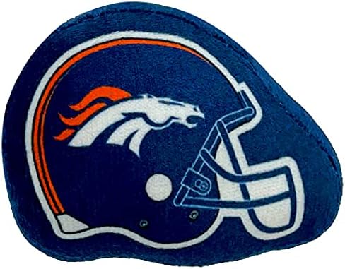 Best Plush CAT Toy - NFL Denver Broncos Complete Set of 3 piece Cat Toys Filled with Fresh Catnip. Includes: 1 Helmet Cat Toy, 1 Football Cat Toy with Feathers & 1 Beer Bottle. Beautiful Team Logos