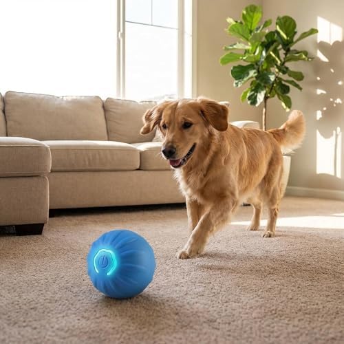 Winb Interactive LED Dog Ball Shell（2 inch）- Only Shell- Small Dogs Ball Play and Wicked Fun, Blue