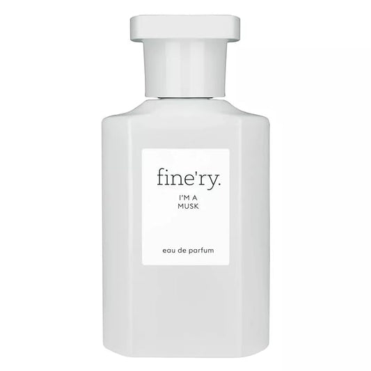 Fine'ry I'm a Musk Perfume for Women & Men, Unisex Cologne - Fluffy Musk, Cotton Blossom & Creamy Sandalwood - Clean, Cozy, Full Size, Long-Lasting Hair & Body Parfum Fragrance (60mL)