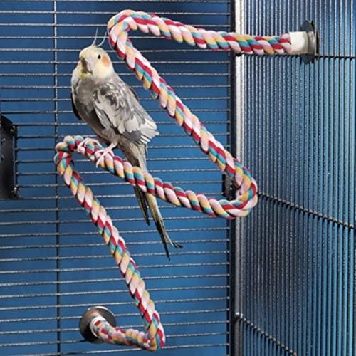 JW Pet Comfy Perch For Birds Flexible Multi-color Rope, Large - 36" Length