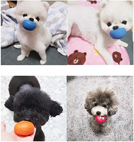 Smile Face Dog Squeaky Toys Soft Latex Squeak Balls for Puppy Small Pet Dogs 6 Pcs/Set