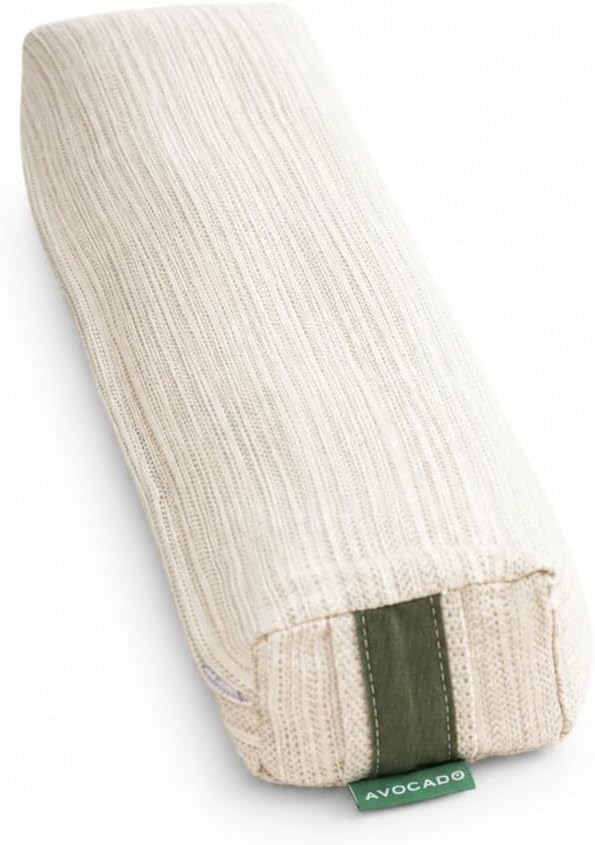 Avocado Organic Yoga Meditation Pillow, GOTS Certified Organic Cotton Cover, Natural Buckwheat Fill